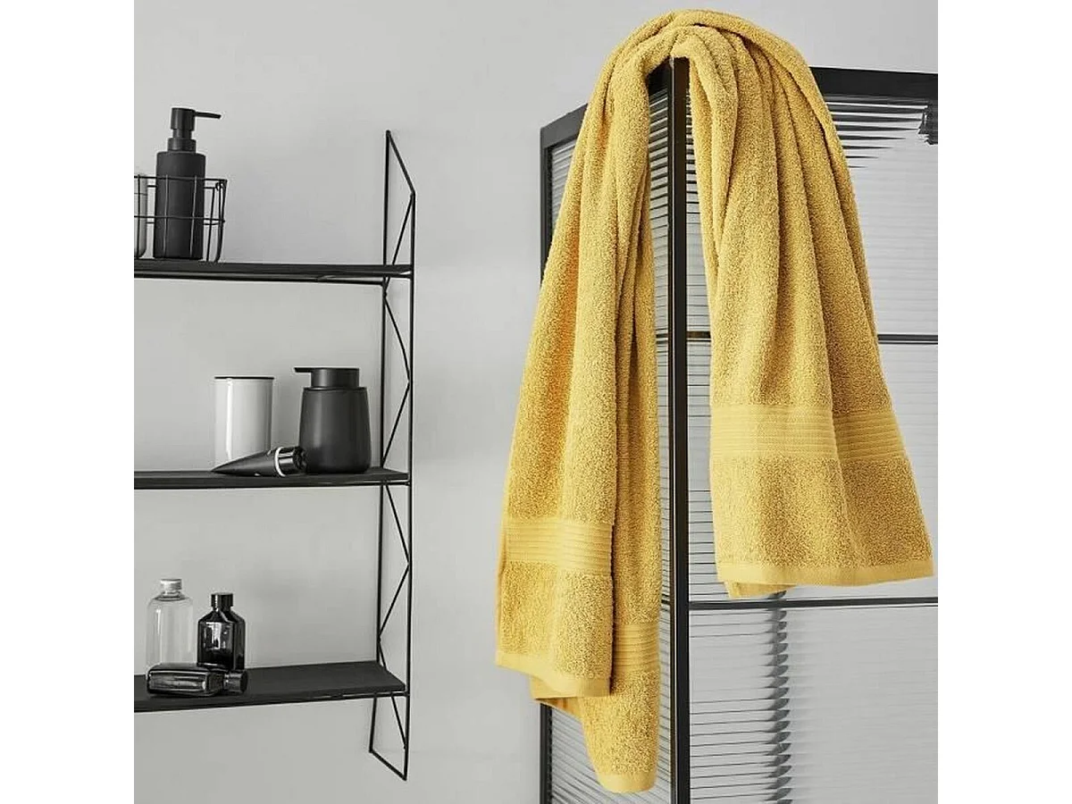 Telo bagno maxi 90 x 150 cm 100% Cotone, colore ocra
