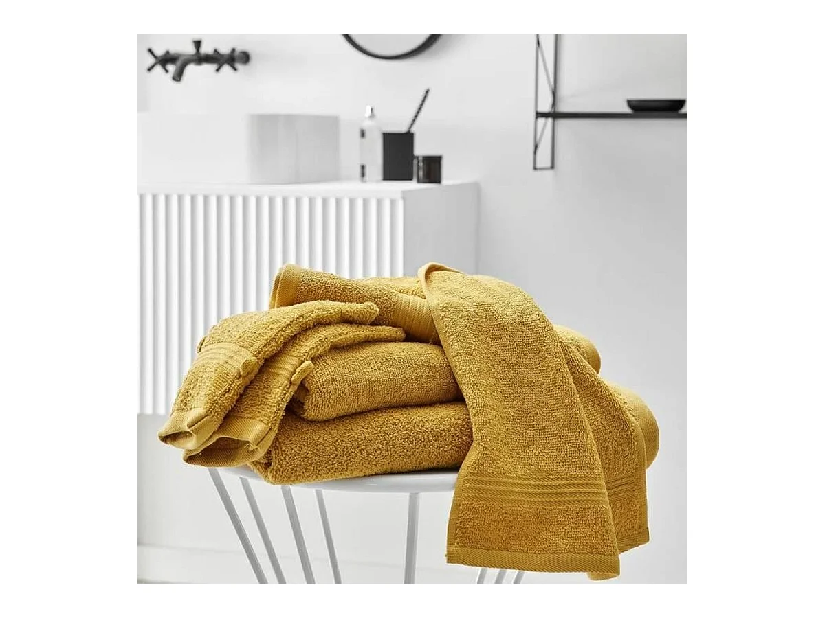 MaxiBadelaken 90 x 150 cm, 100 % Baumwolle, ockerfarben