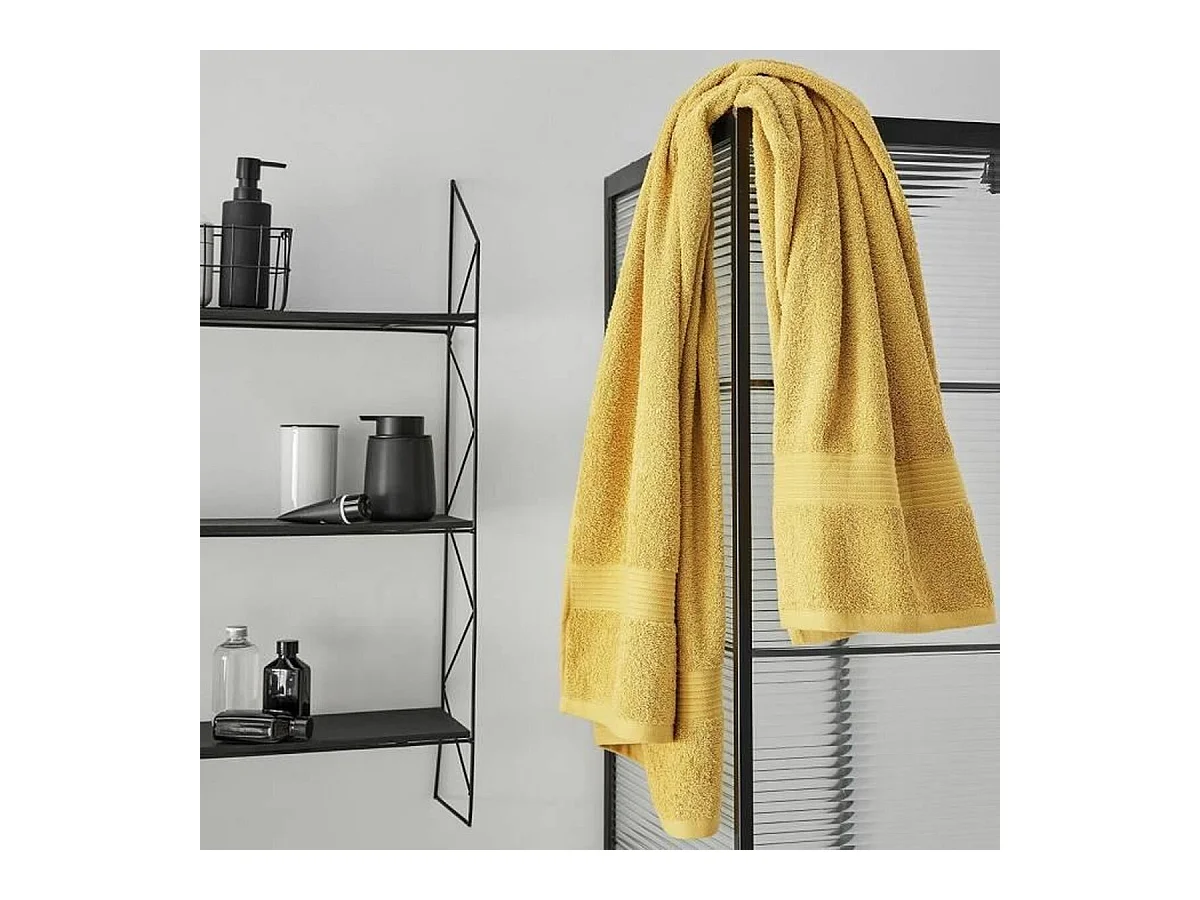 MaxiBadelaken 90 x 150 cm, 100 % Baumwolle, ockerfarben