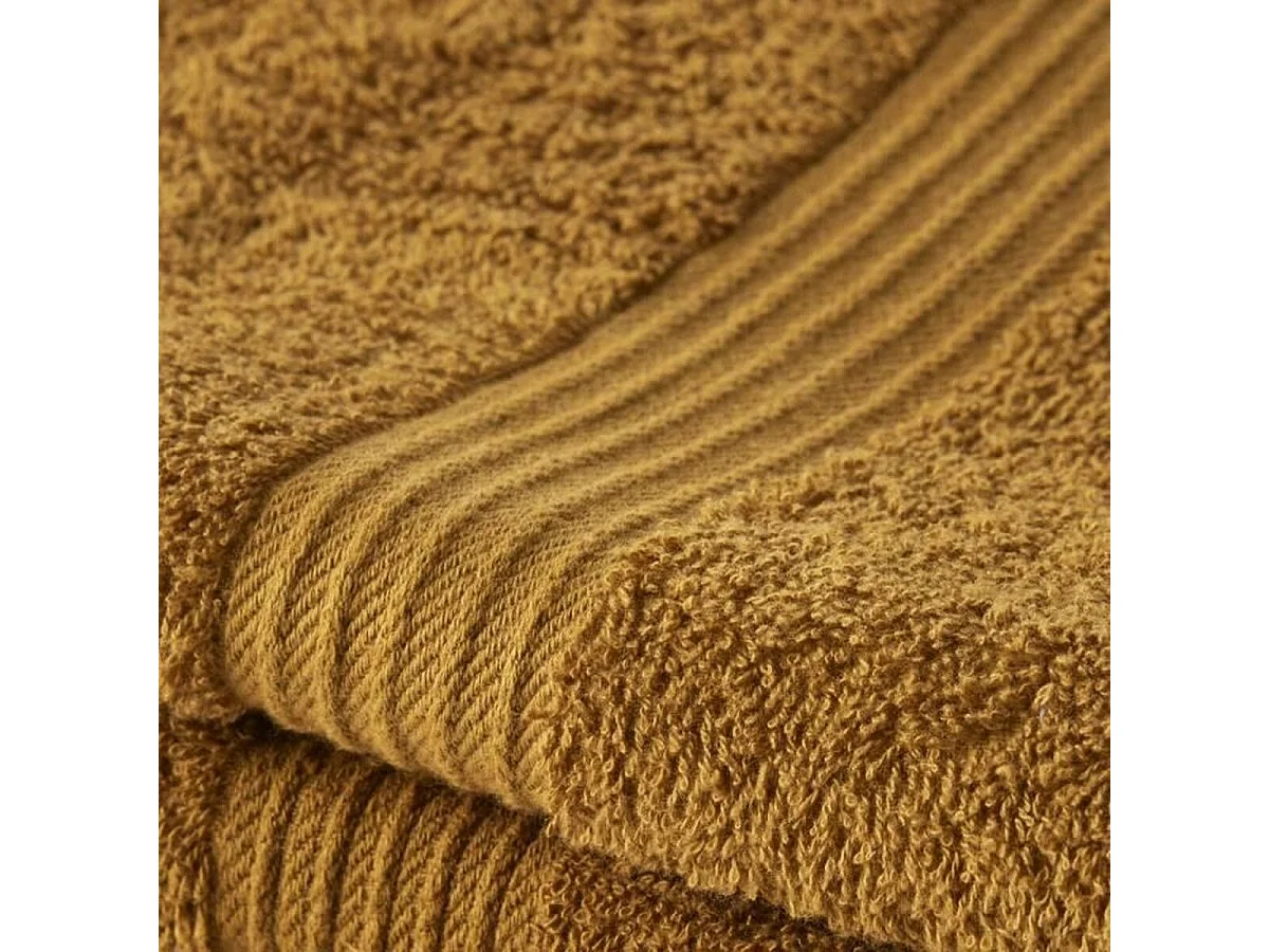 Set van 2 Badhanddoeken 100% Katoen 50x90 cm - Brons