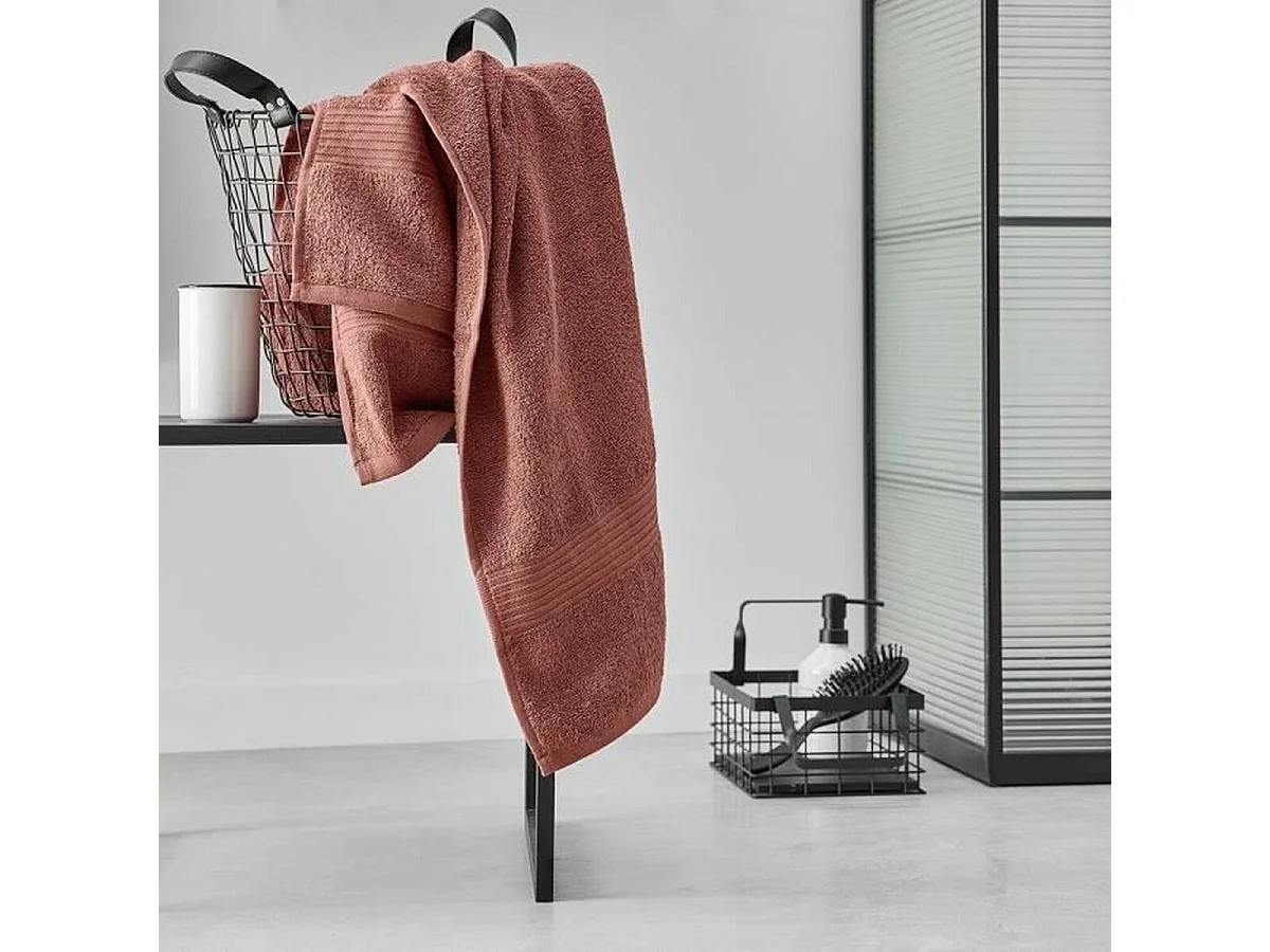 Maxi drap de bain 90 x 150 cm 100% Coton coloris terracotta