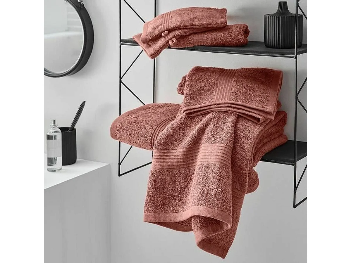 Maxi drap de bain 90 x 150 cm 100% Coton coloris terracotta