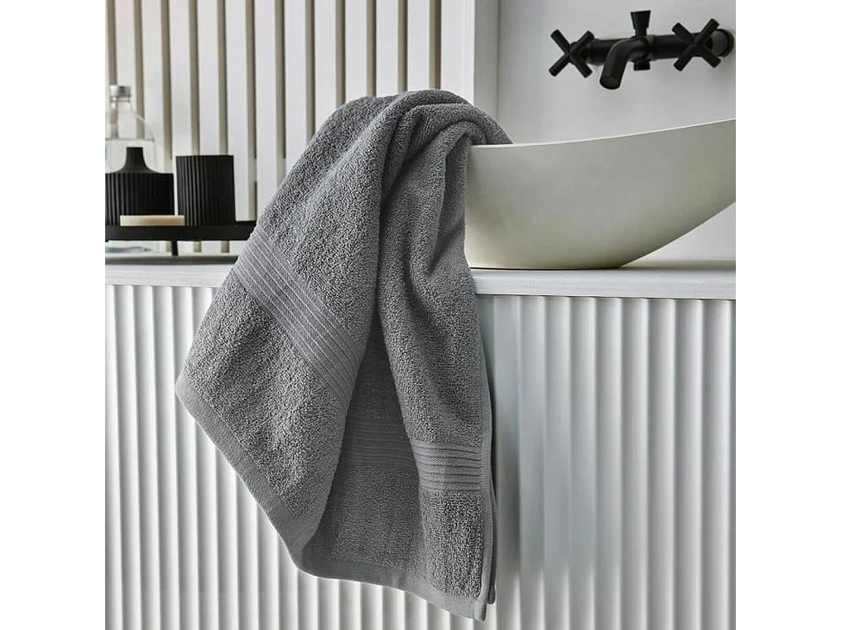 Drap de bain 70 x 130 cm 100% Coton coloris acier