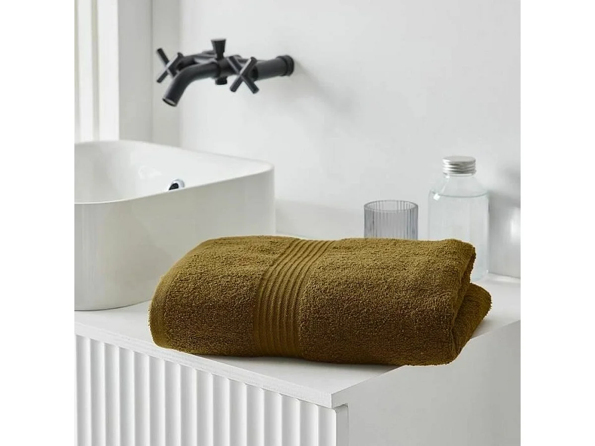 Badhanddoek 70 x 130 cm 100% katoen bronskleur