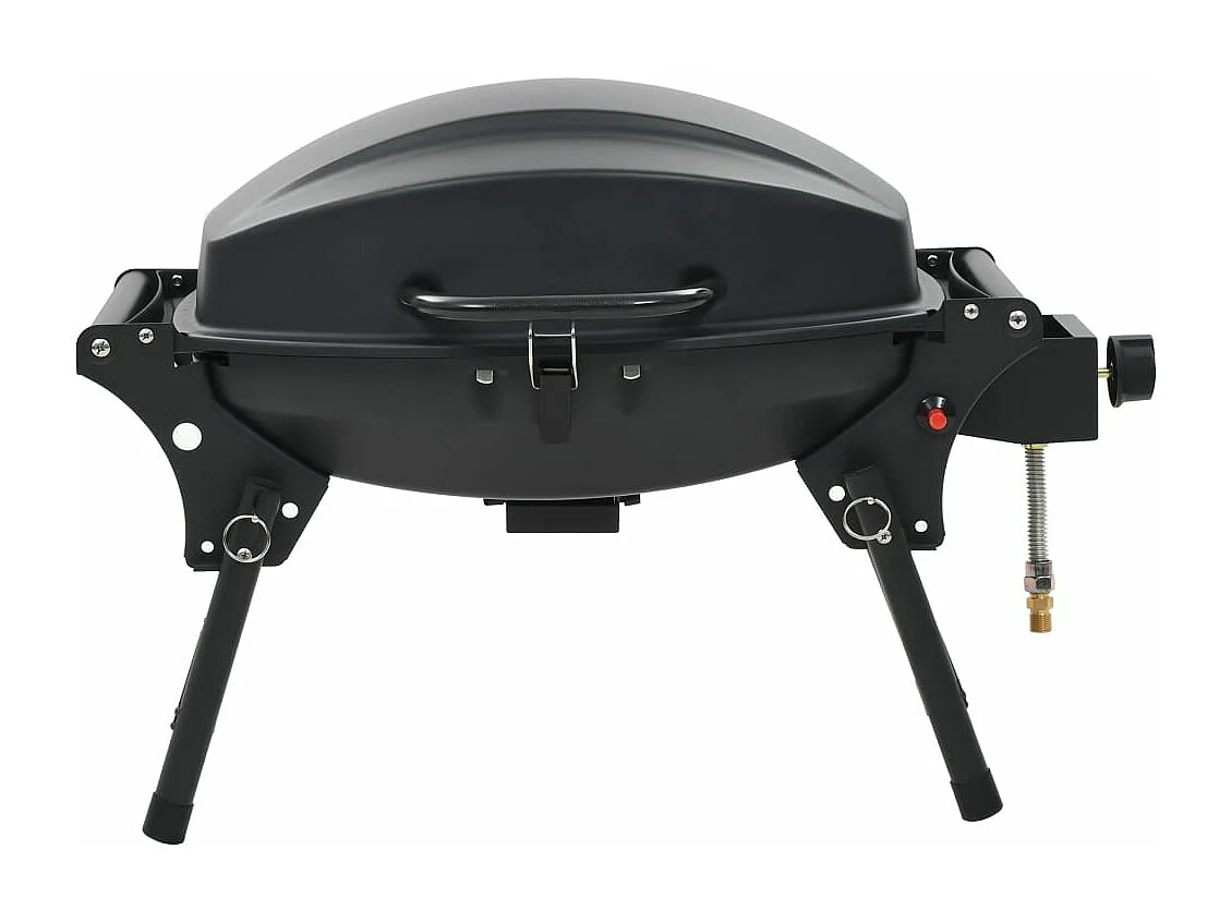 Barbecue à gaz portatif avec zone de cuisson Noir