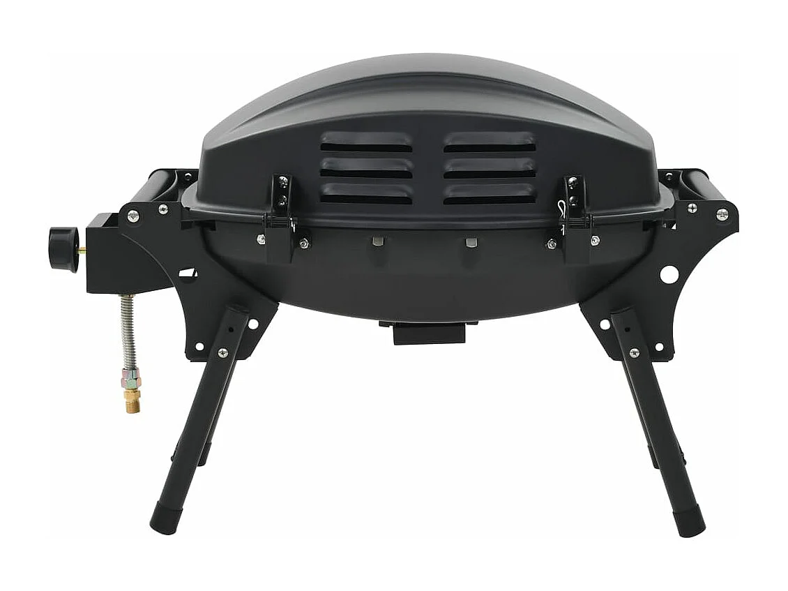 Barbecue à gaz portatif avec zone de cuisson Noir