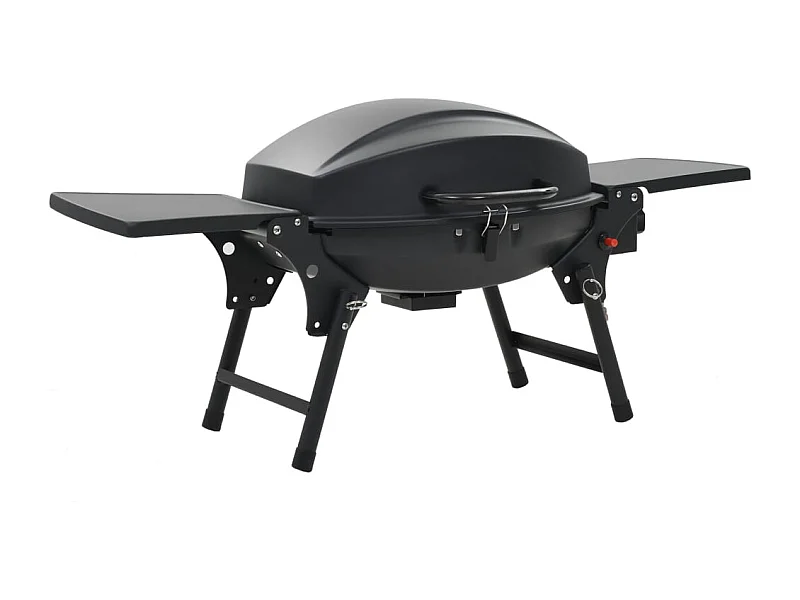 Barbecue a gas portatile con zona cottura Nero