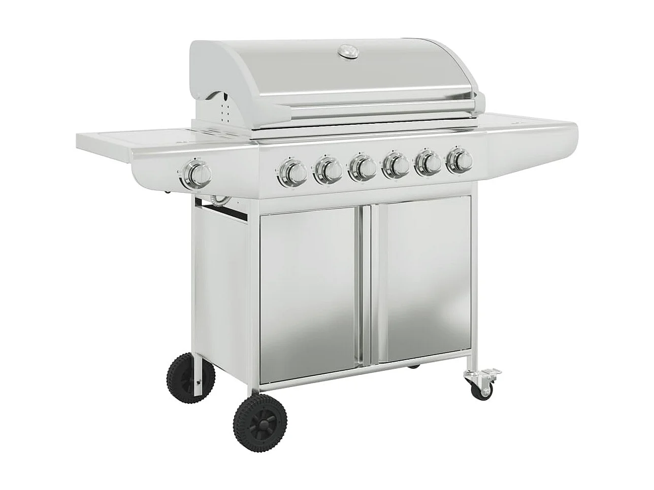 Barbecue à gaz avec 7 br?leurs argent acier inoxydable