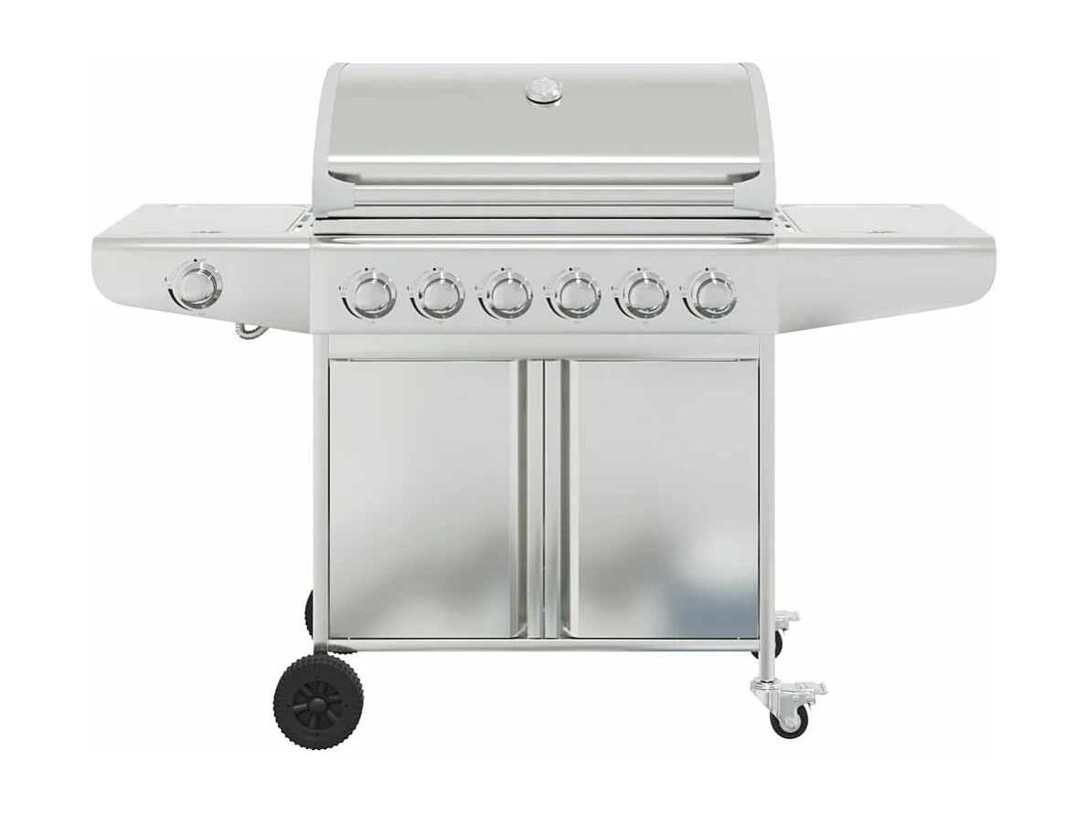 Barbecue à gaz avec 7 br?leurs argent acier inoxydable