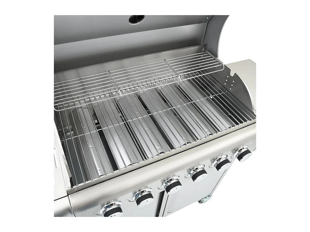 Barbecue à gaz avec 7 br?leurs argent acier inoxydable