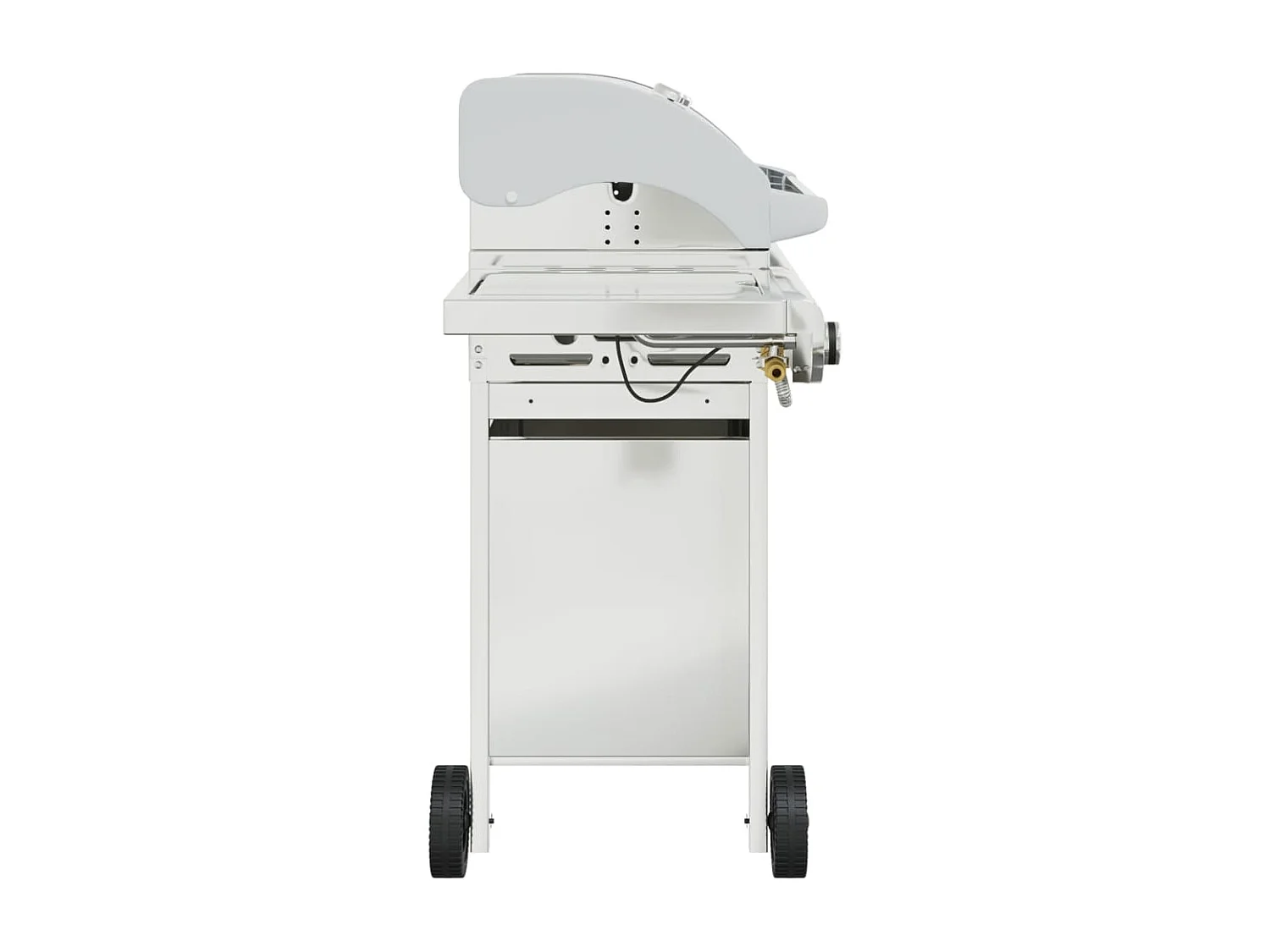 Barbecue a gas con 7 bruciatori in acciaio inox argentato