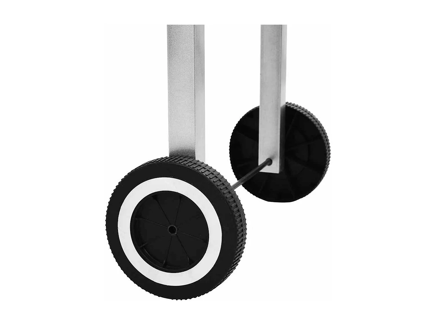 Barbecue au charbon sur chariot Acier inoxydable et 2 étagères