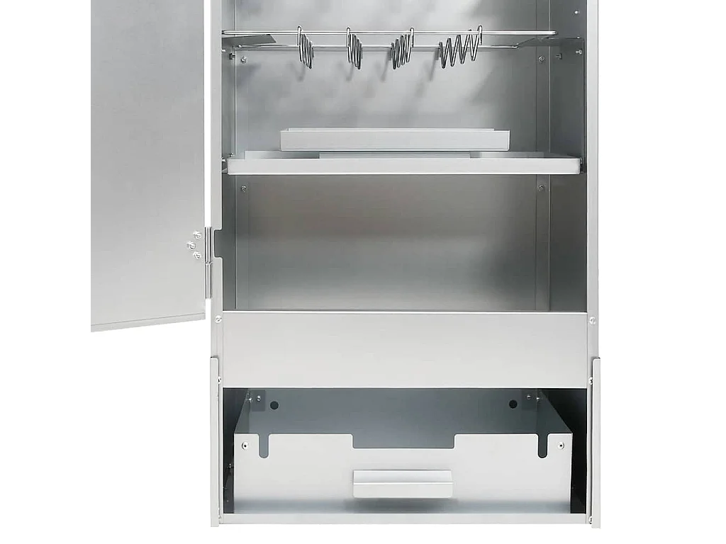 Fumoir pour four à barbecue avec copeaux de bois 44,5x29x110 cm