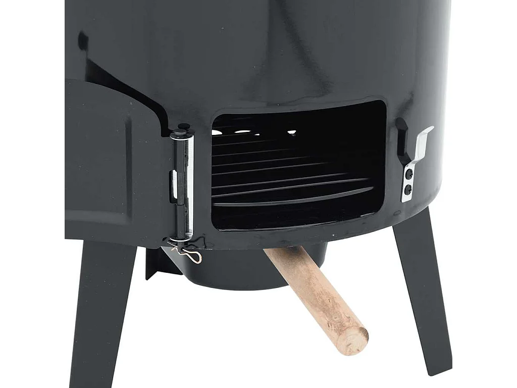 Goulashkanon met schoorsteen en zwart geëmailleerd stalen deksel