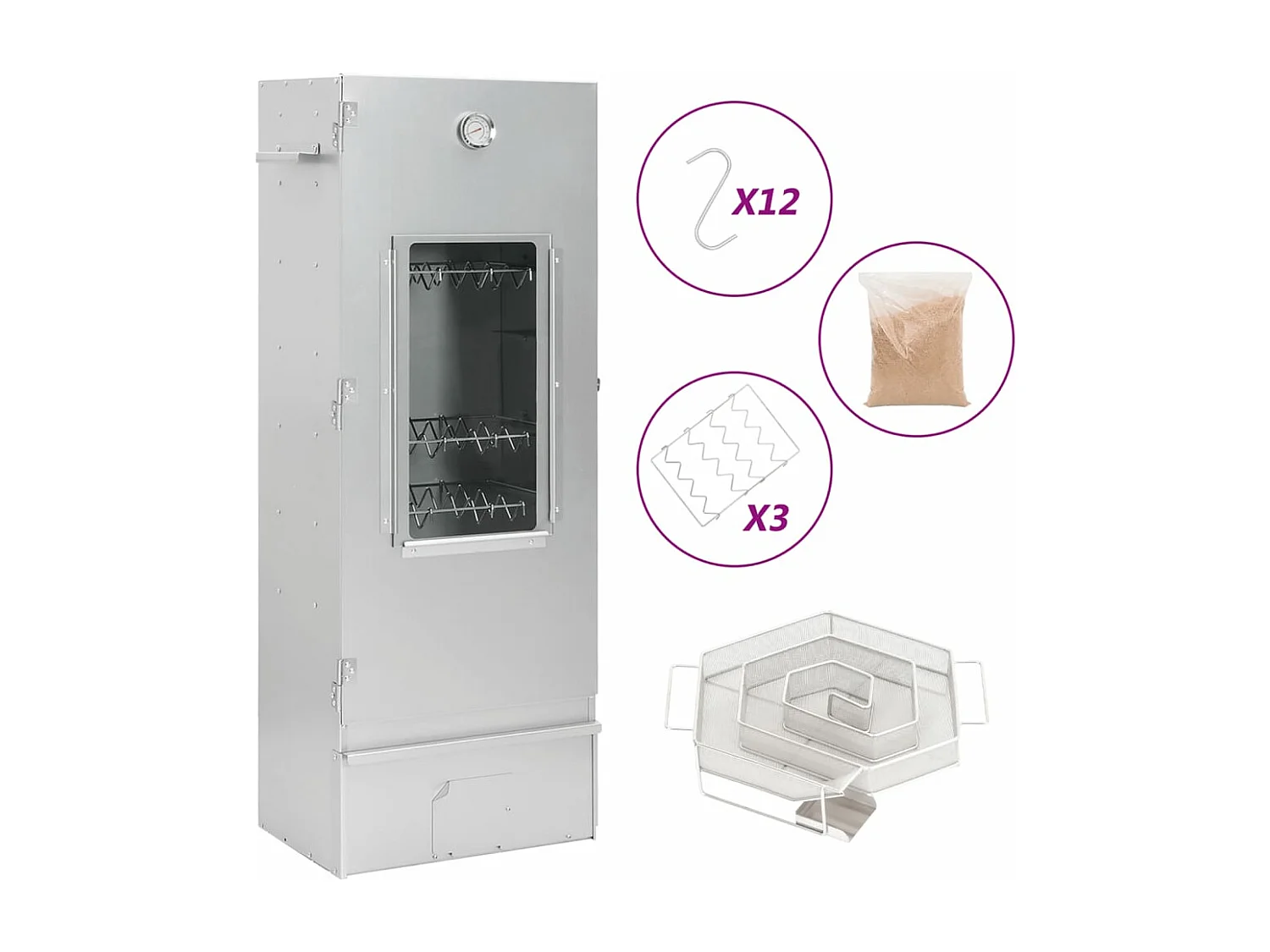 Horno de barbacoa ahumador generador de humo frío de acero galvanizado