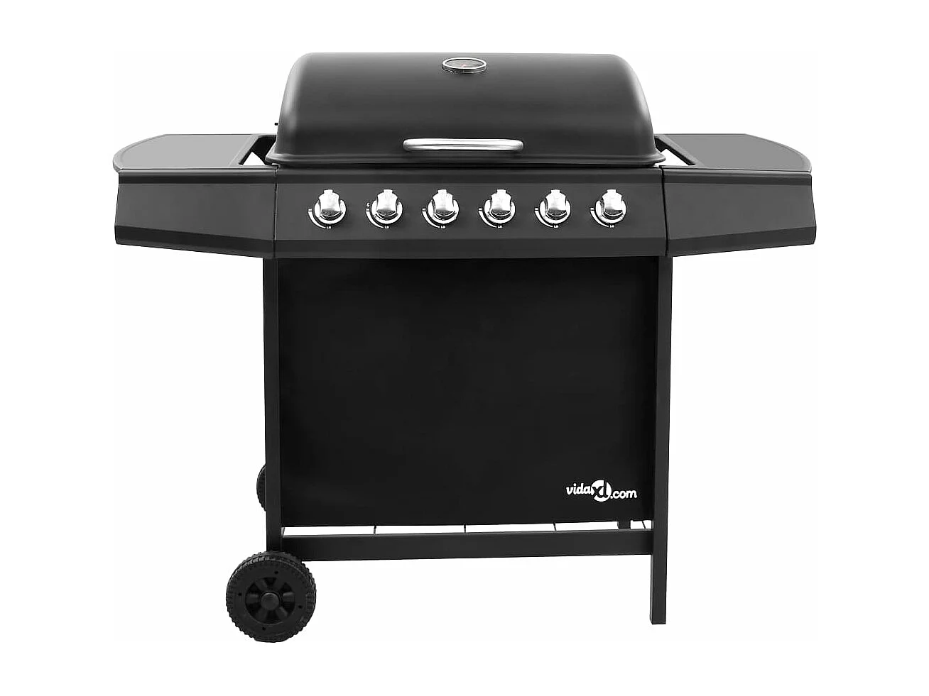 Barbecue gril à gaz avec 6 br?leurs Noir