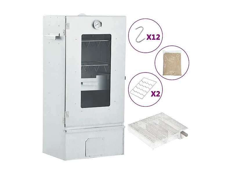 Forno per barbecue affumicatore generatore di fumo freddo in acciaio zincato