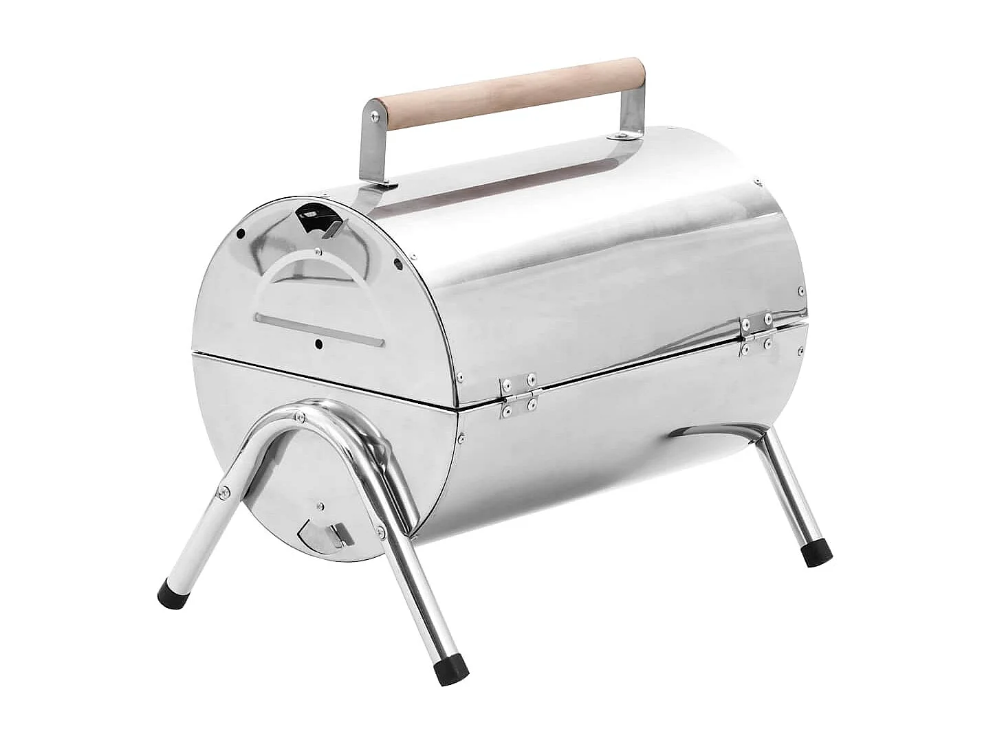 Tragbarer Holzkohlegrill Edelstahl Doppelgrills