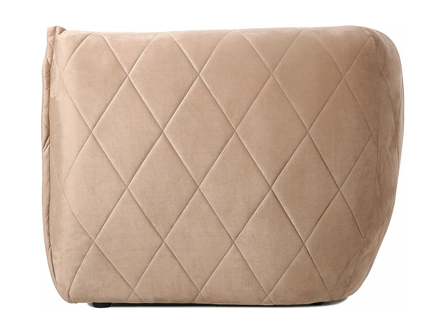 Fauteuil moderne revêtement matelassé Losania Velours Taupe clair