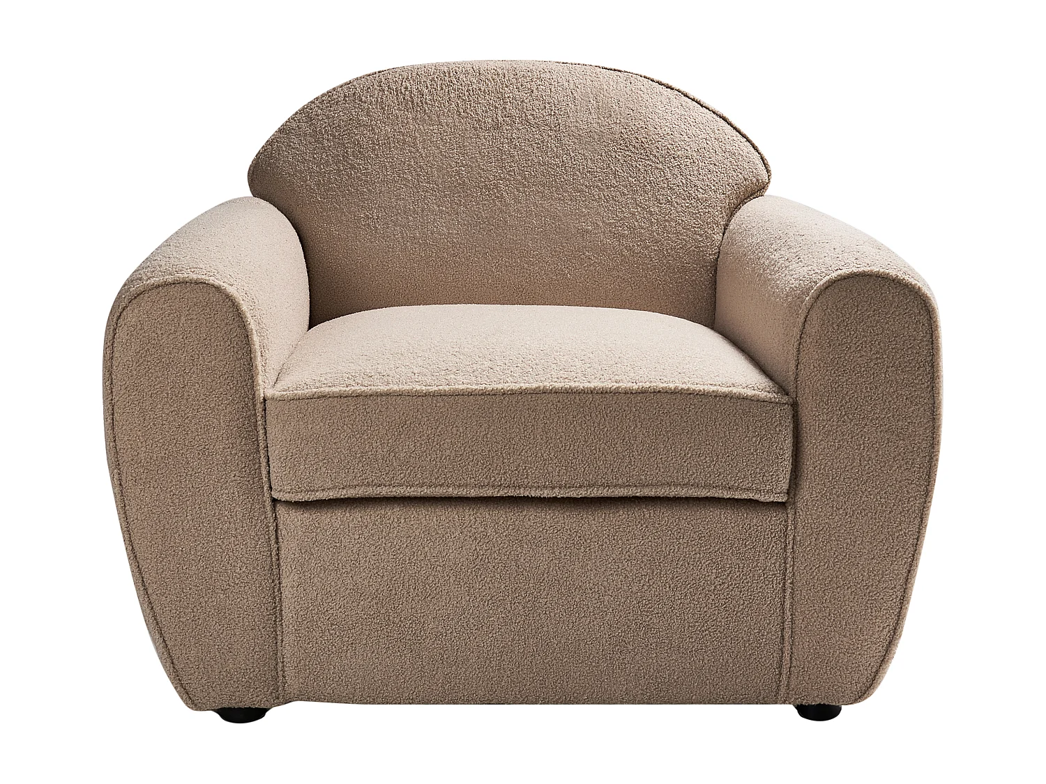 Fauteuil ELLEDE Bouclé Marron clair
