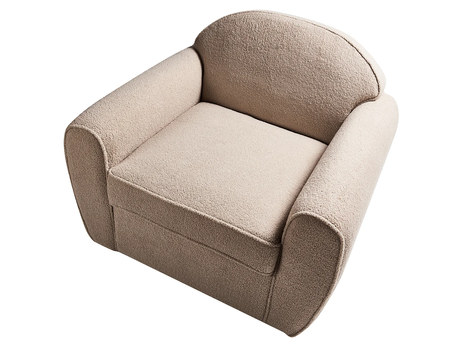 Sessel ELLEDE Bouclé Hellbraun