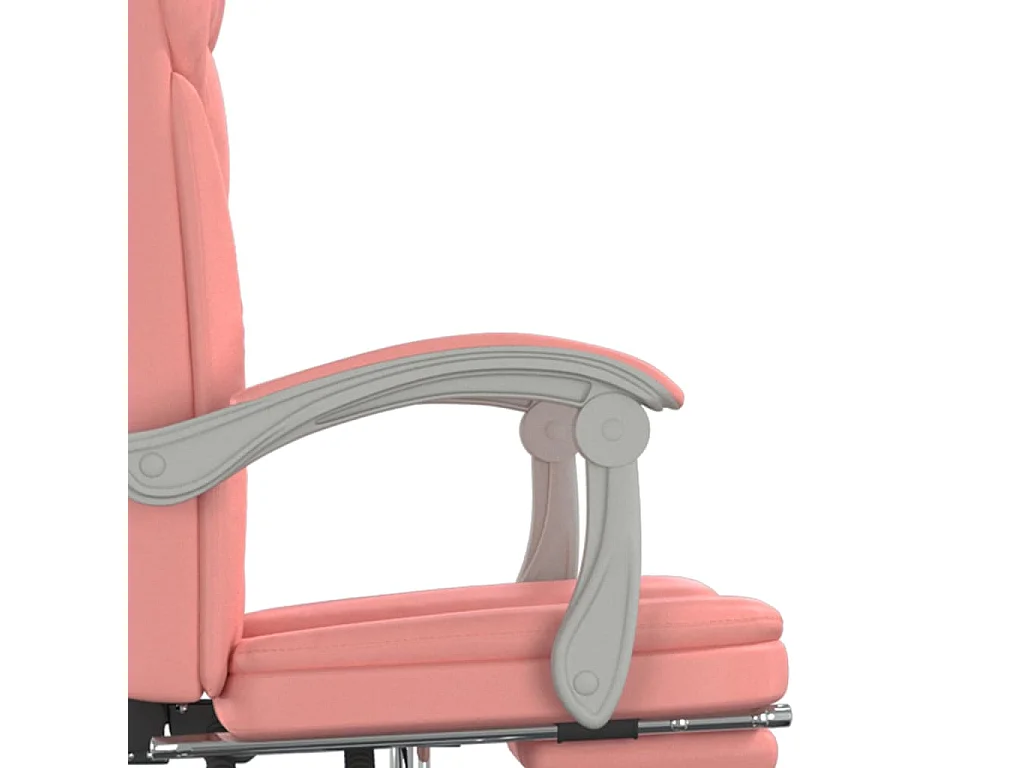 Poltrona reclinabile da ufficio in similpelle rosa