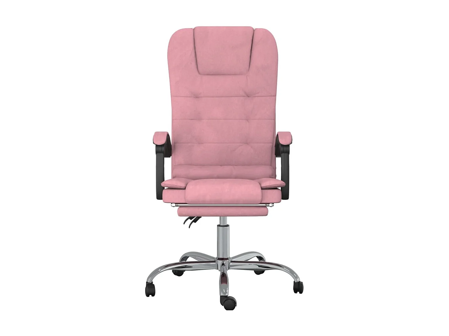 Cadeira de massagem reclinável de escritório rosa veludo