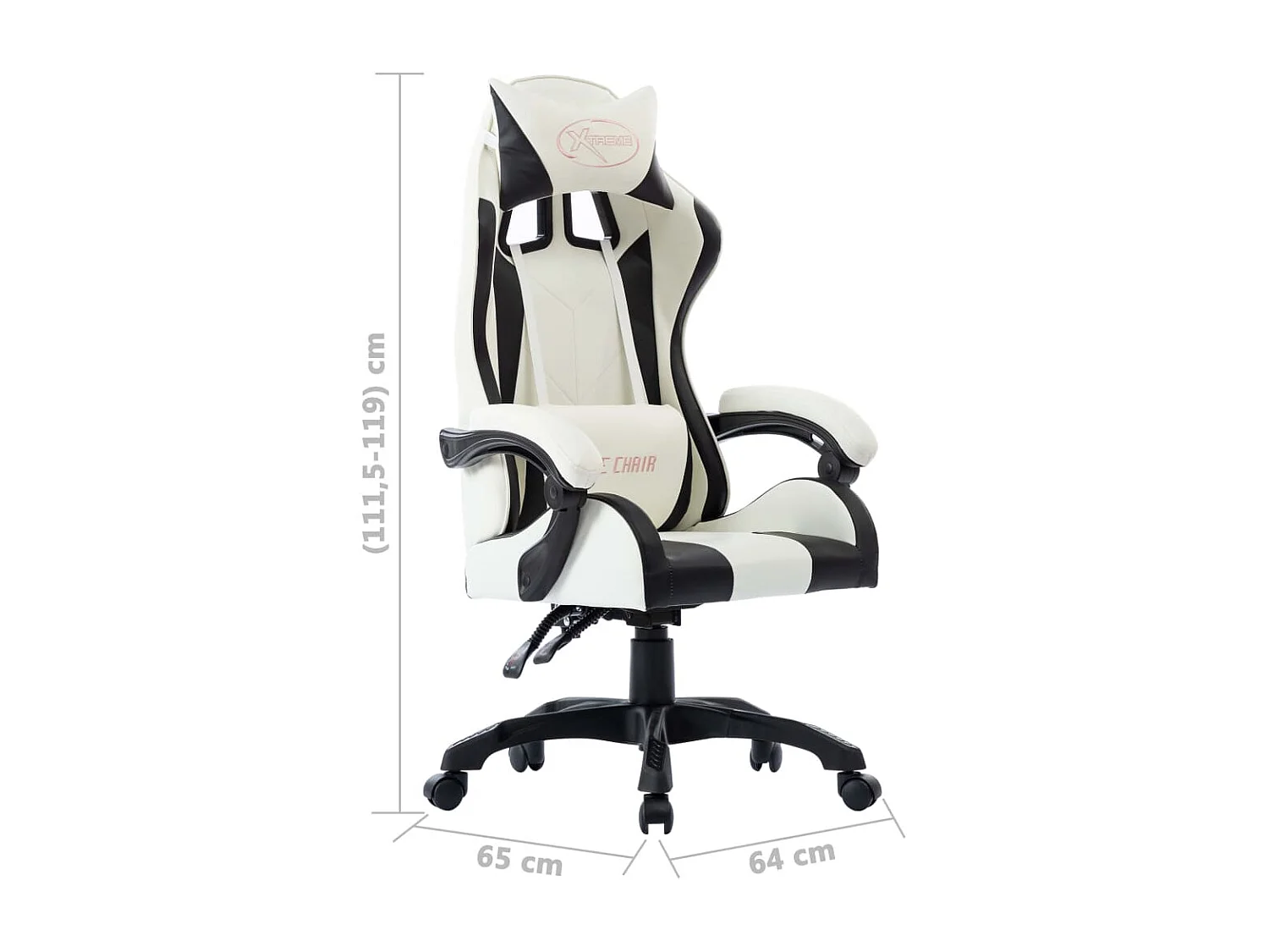 Fauteuil de jeux vidéo Blanc Similicuir