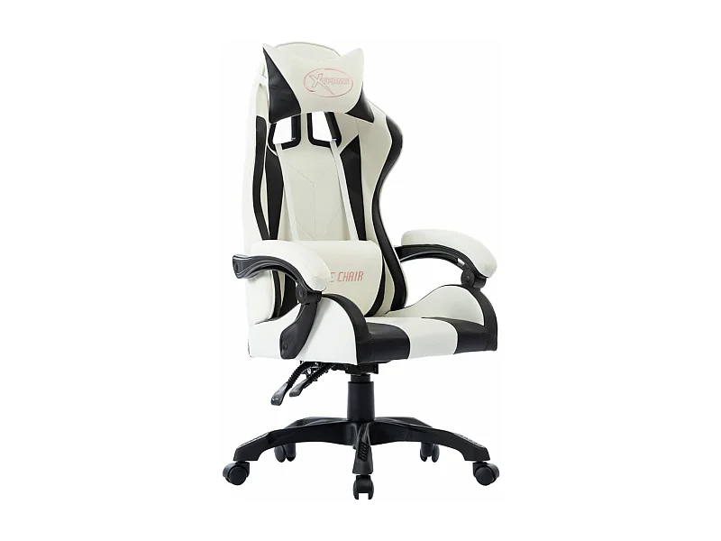 Fauteuil de jeux vidéo Blanc Similicuir