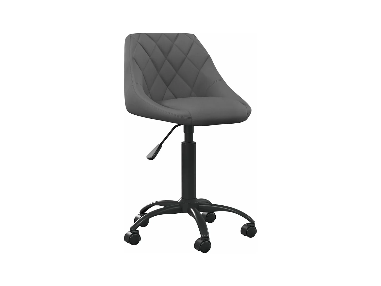 Chaise de bureau Gris foncé Velours