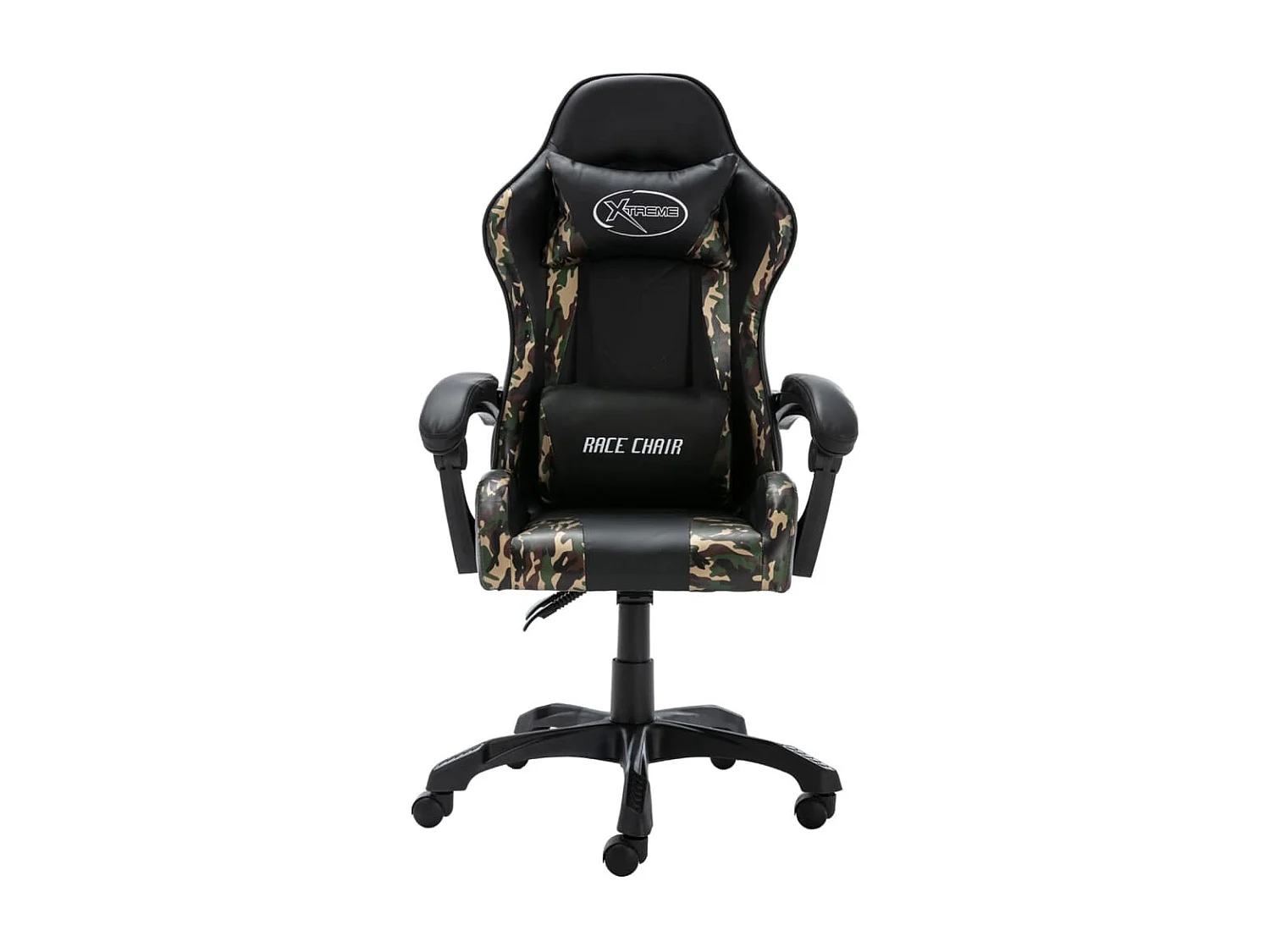 Fauteuil de jeux vidéo Noir et camouflage Similicuir