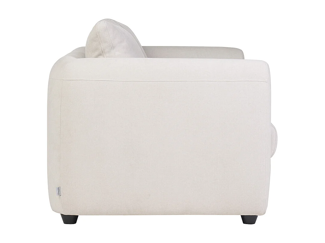 Sofá cama de 3 plazas en tela de terciopelo beige HARLO