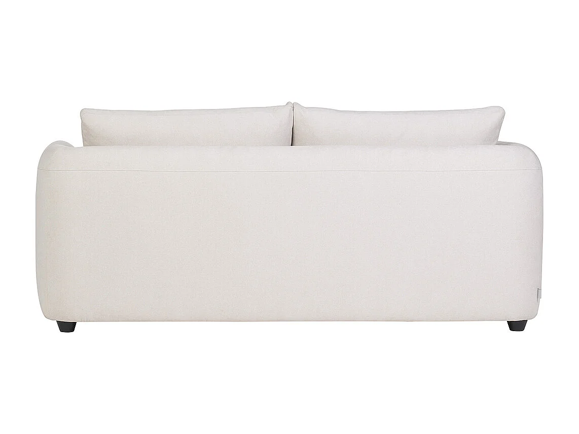 3-Sitzer-Schlafsofa aus sandfarbenem Samtstoff HARLO