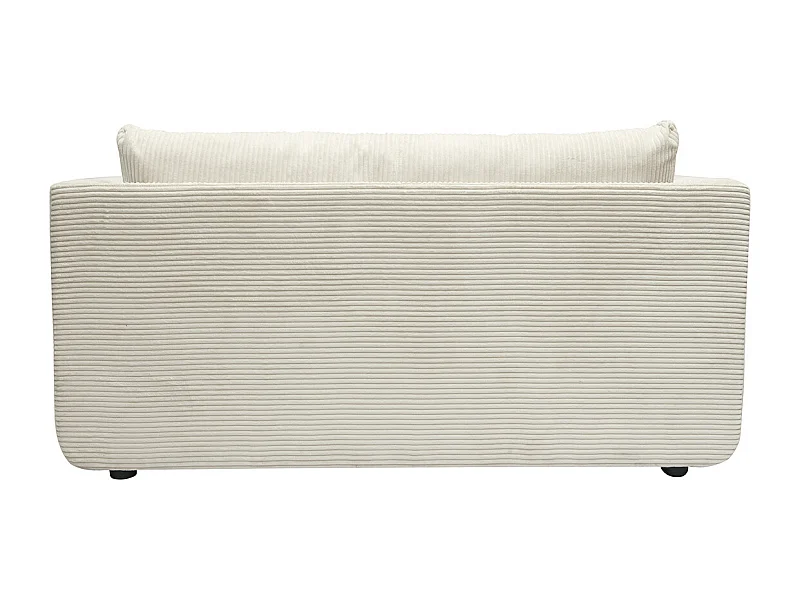 Zweisitzer-Schlafsofa aus beige-farbenem Cordstoff LEON