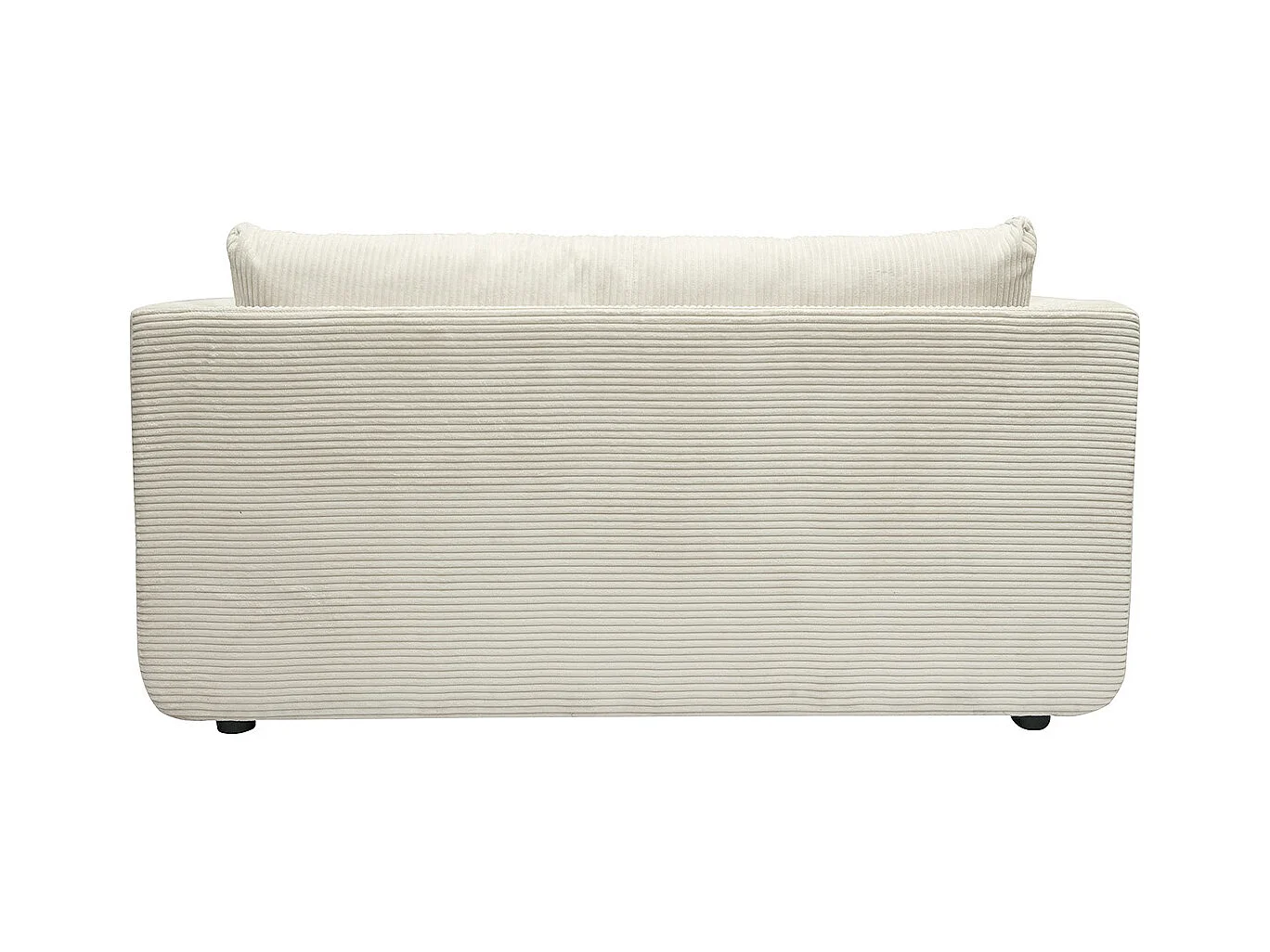 Sofá cama de 2 plazas de terciopelo cotelé beige LEON