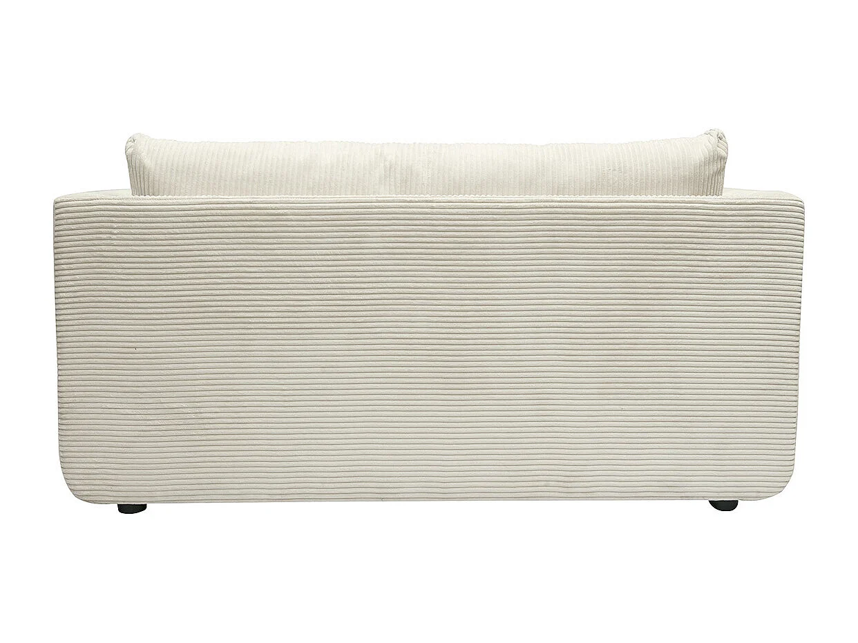 Sofá cama de 2 plazas de terciopelo cotelé beige LEON