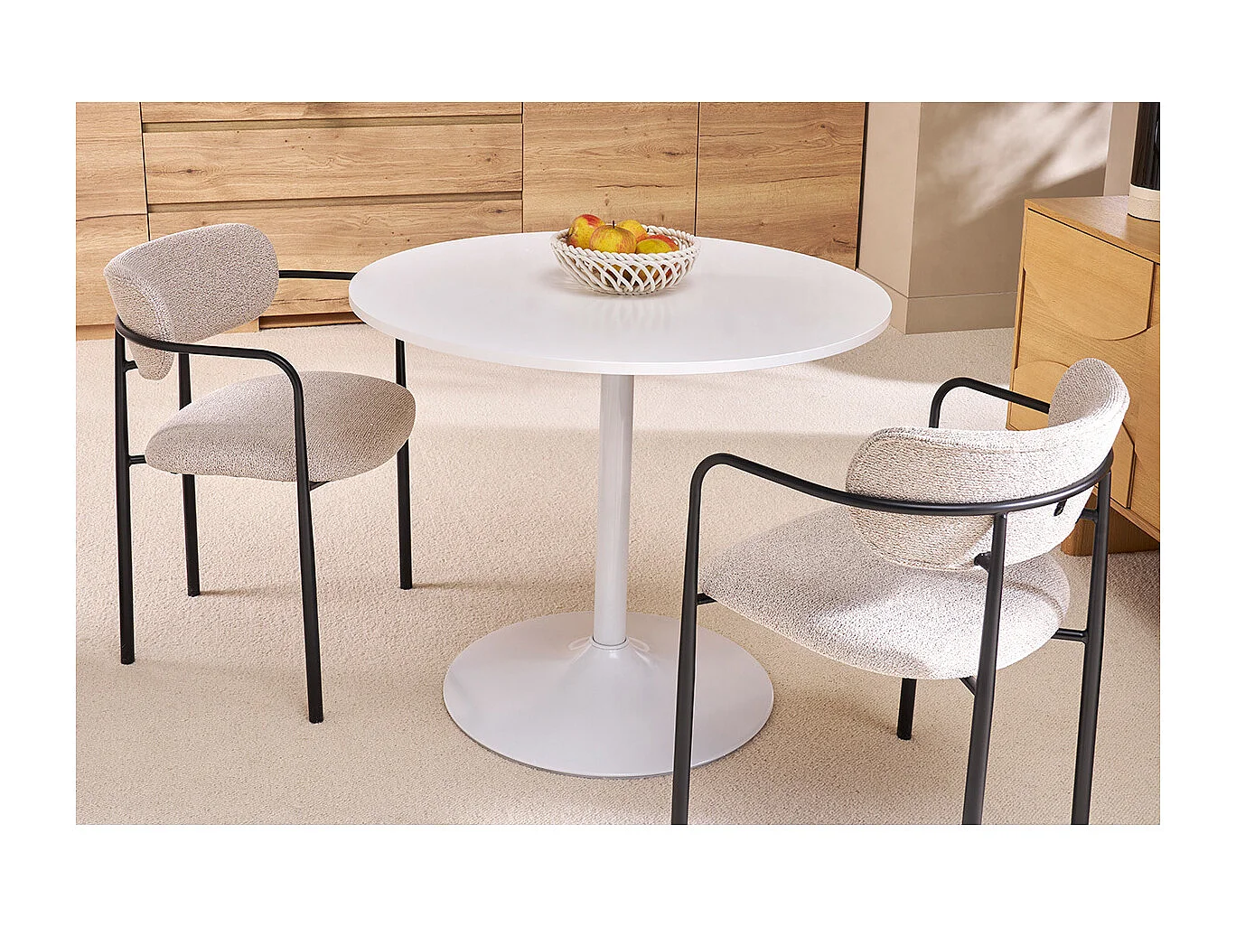 Design-Esstisch Weiß D90 CALISTA