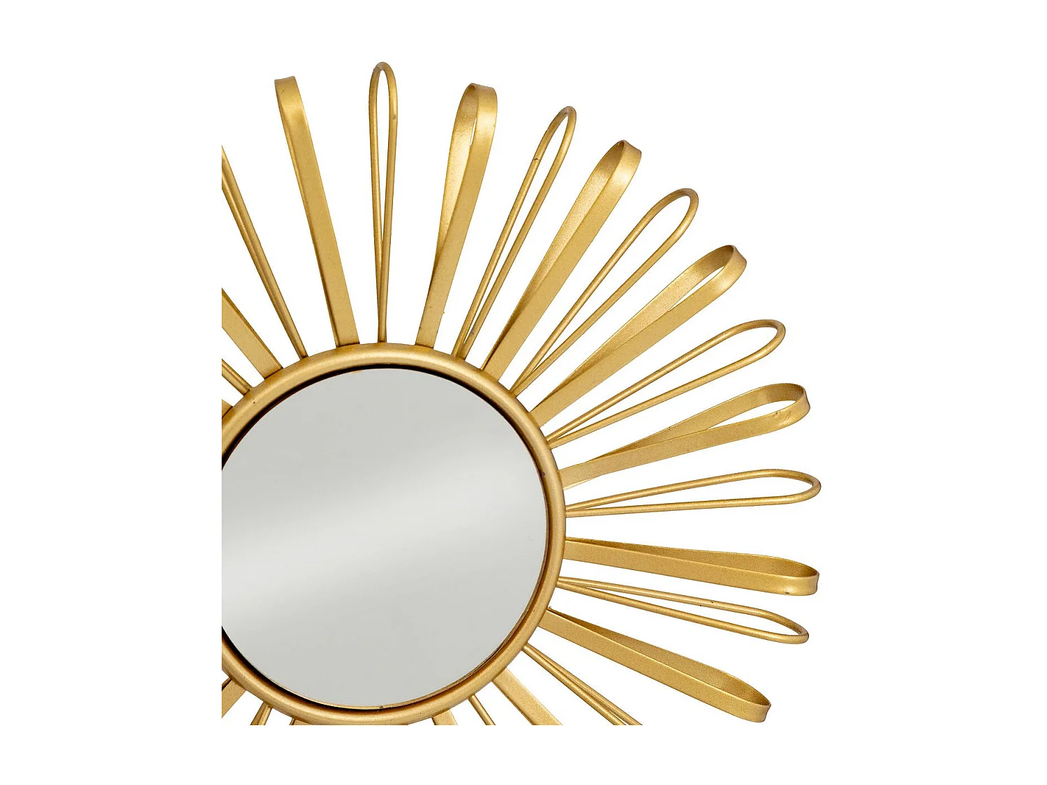 Lot de 3 Miroirs Muraux Soleils "Warren" 24cm Doré