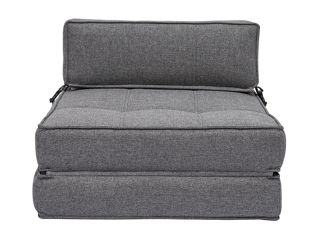 Poltrona letto 1 posto in tessuto grigio KATY