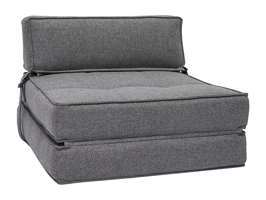 Poltrona letto 1 posto in tessuto grigio KATY