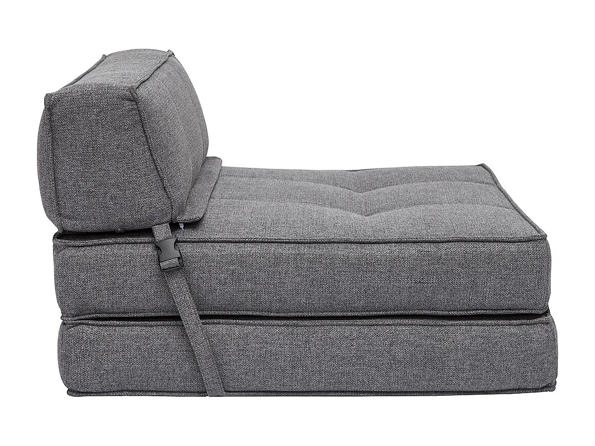 Poltrona letto 1 posto in tessuto grigio KATY