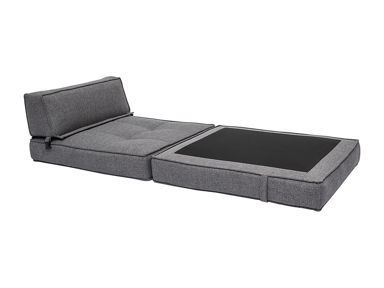 Poltrona letto 1 posto in tessuto grigio KATY