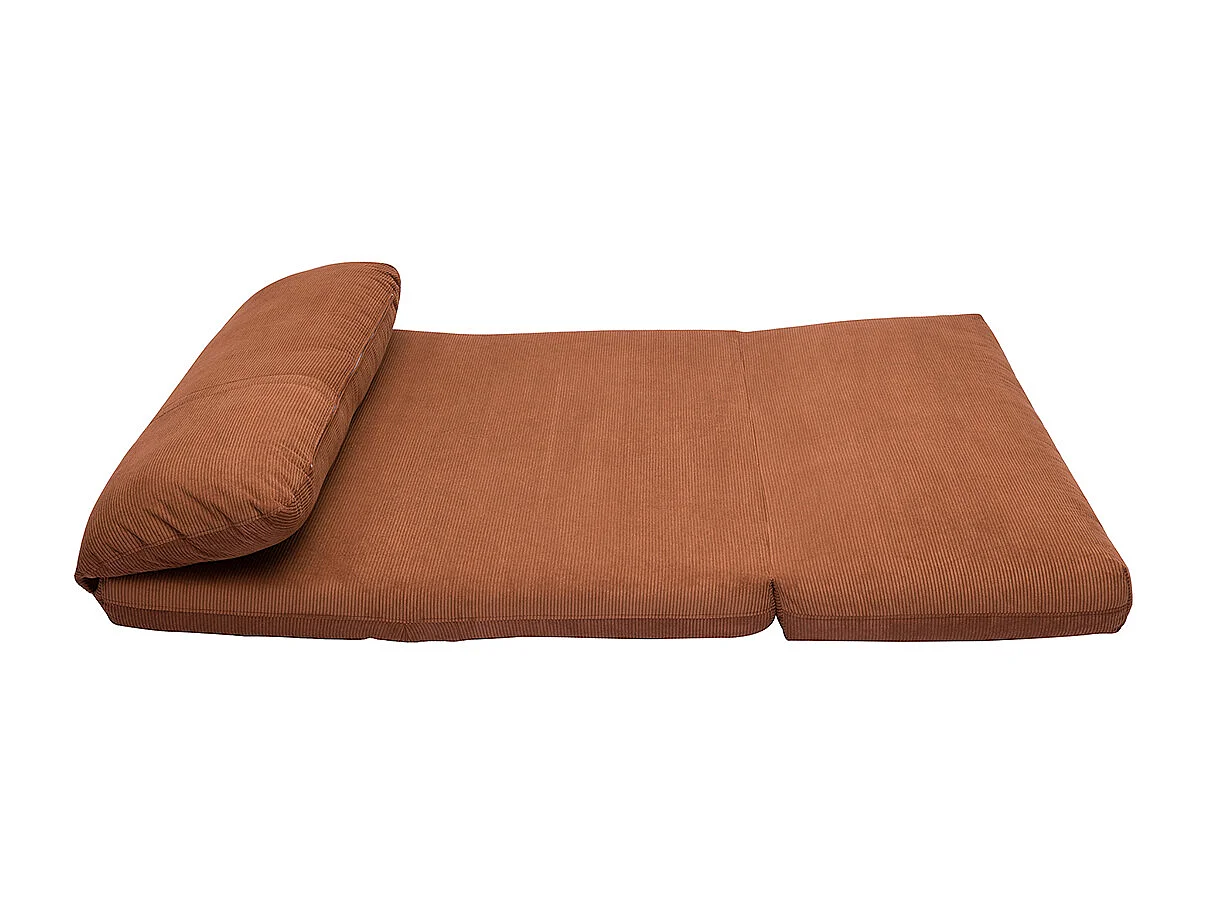 Schlafsessel aus Cordstoff in Kupferbraun 2-Sitzer SPENCER