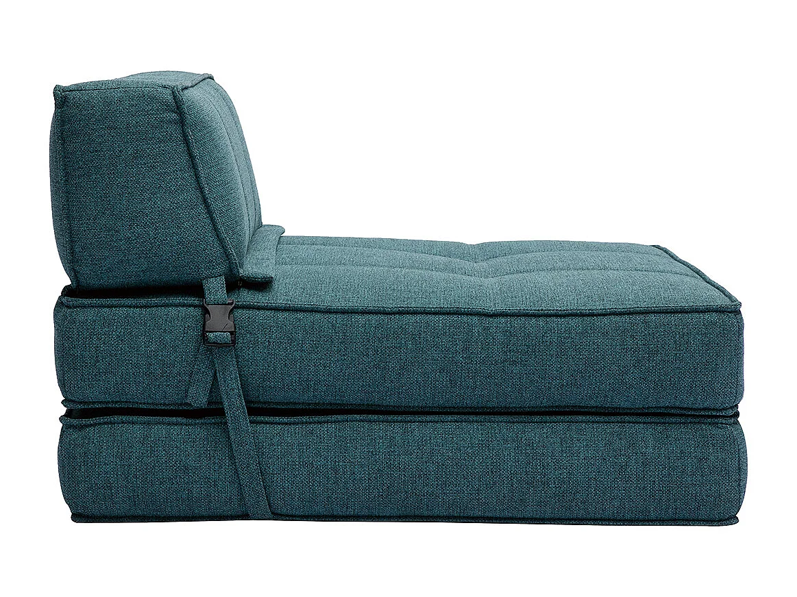 1-Sitzer-Schlafsessel in entenblauem Stoff KATY
