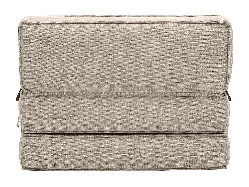 Sillón cama de 1 plaza de tela color topo KATY