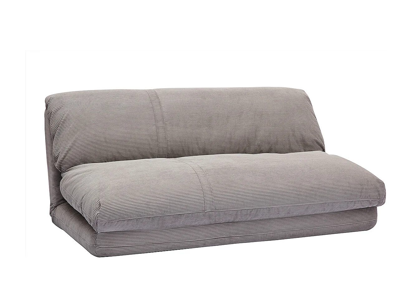 Schlafsessel aus Cord in Hellgrau 2-Sitzer SPENCER