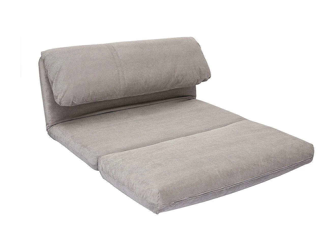 Schlafsessel aus Cord in Hellgrau 2-Sitzer SPENCER