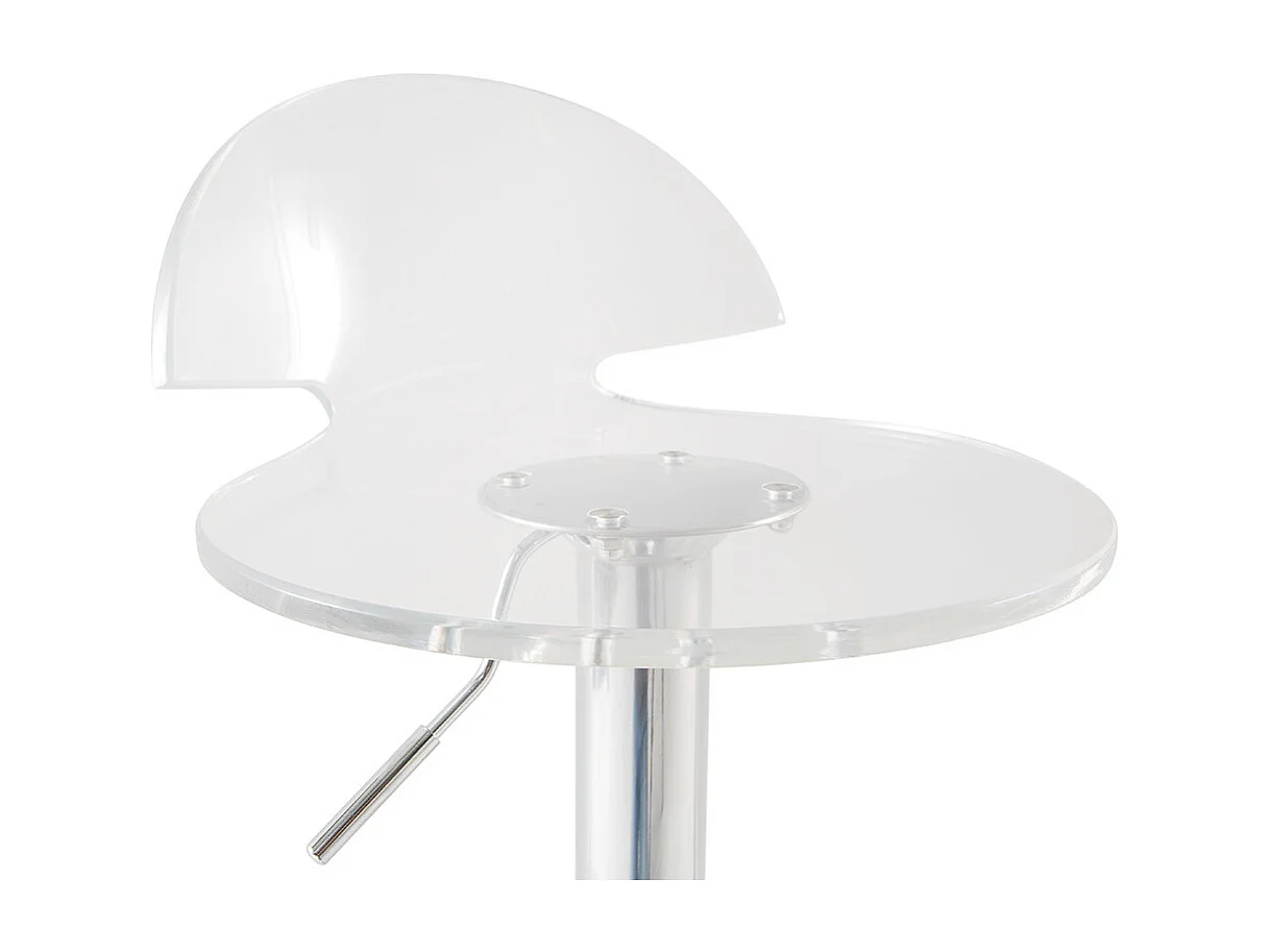 Tabourets de bar design plexiglas transparent (lot de 2) ORION