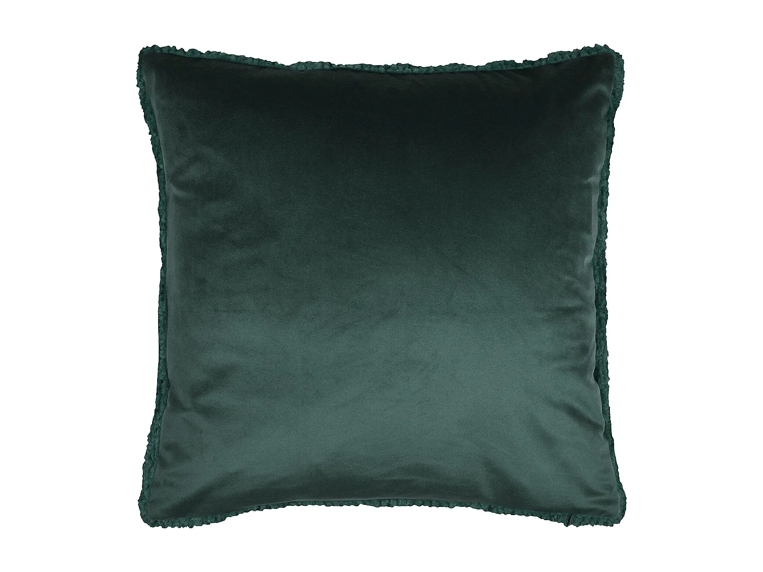 Coussin carré fausse fourrure avec recto velours