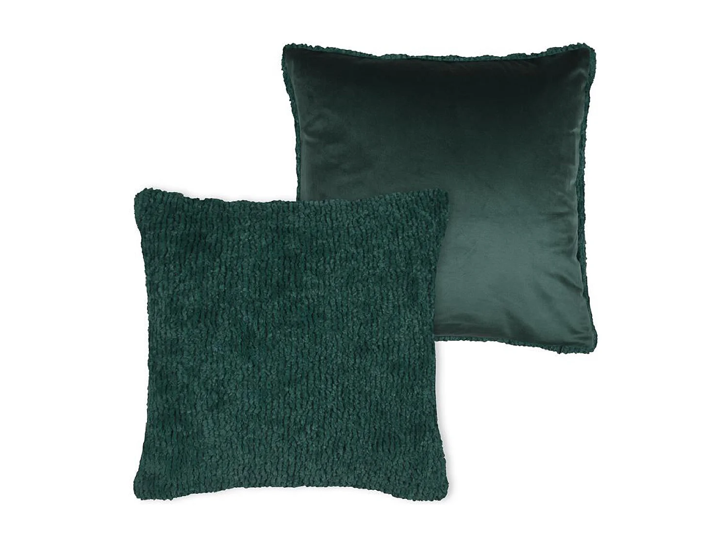 Coussin carré fausse fourrure avec recto velours